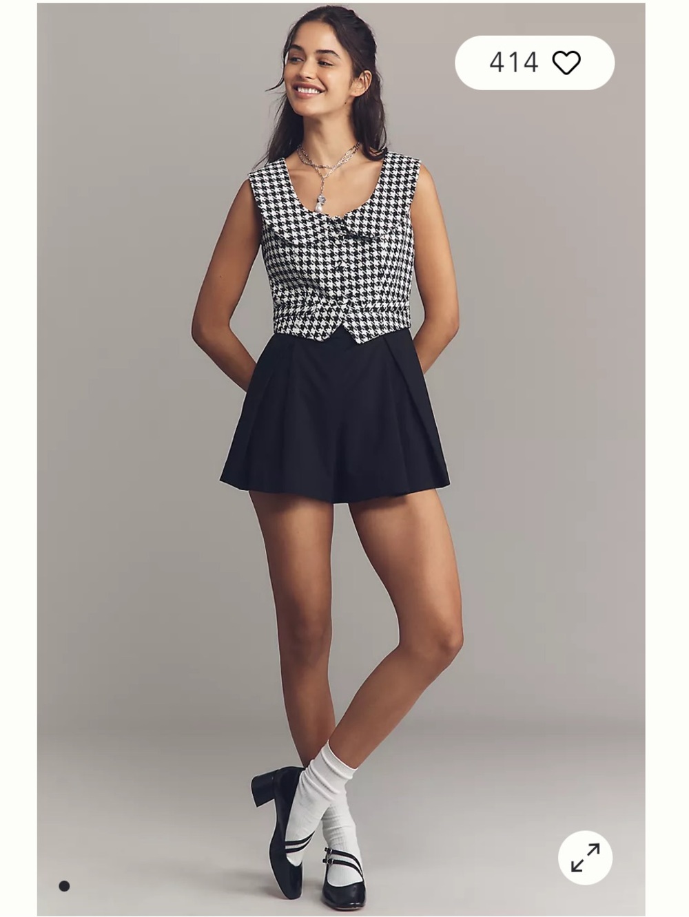 Maeve Sleeveless Collar Twofer Romper